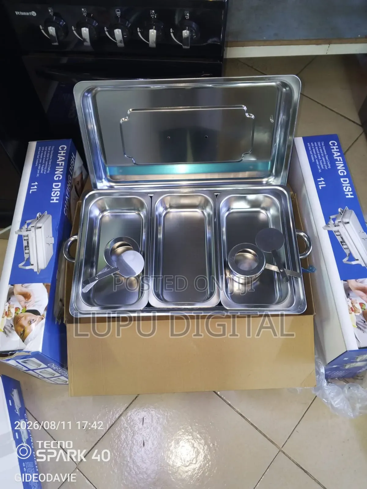 11l 3 Tray Chaffing Dishes