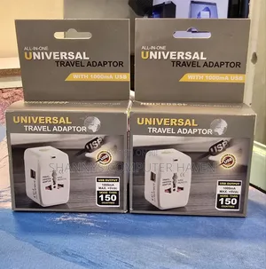 Universal Travel Adapter – USB Output 1000mA Max + 5VDC