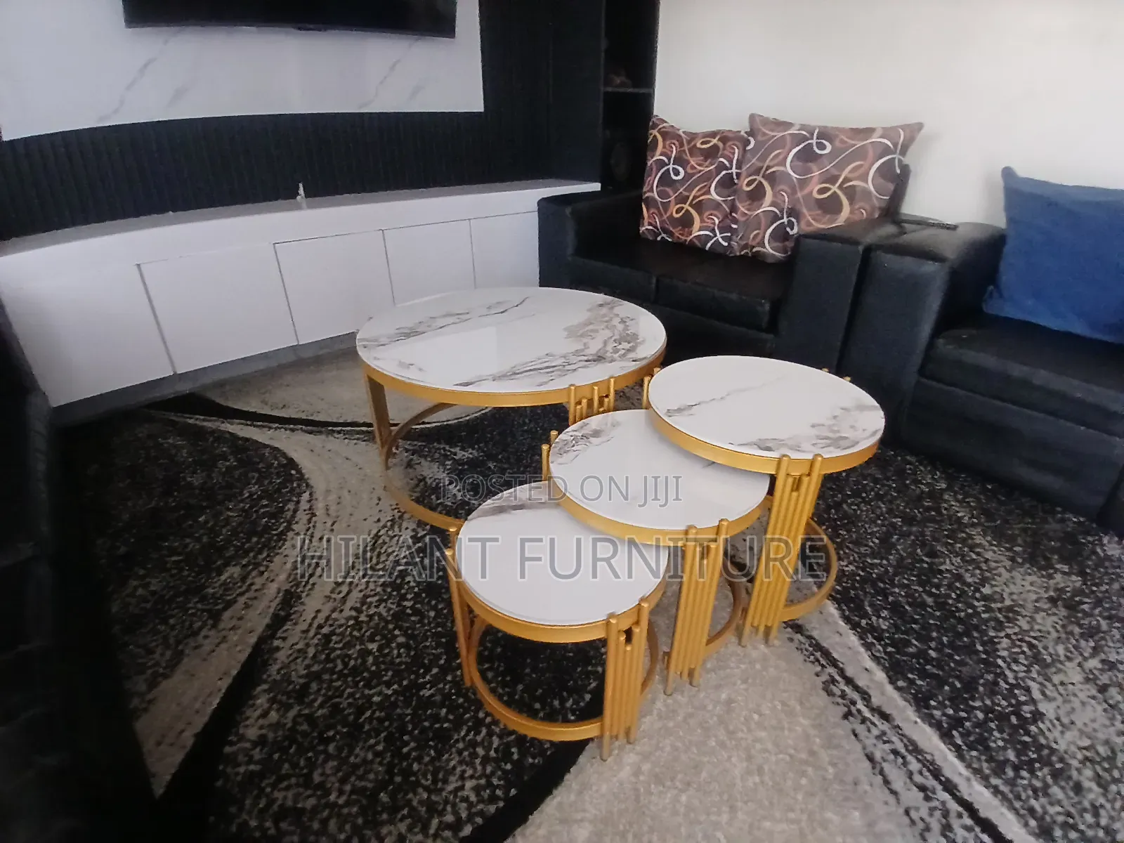 4pcs Round Marble Coffee Table