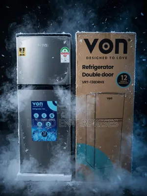 *Von 138Litres Double Door Fridge