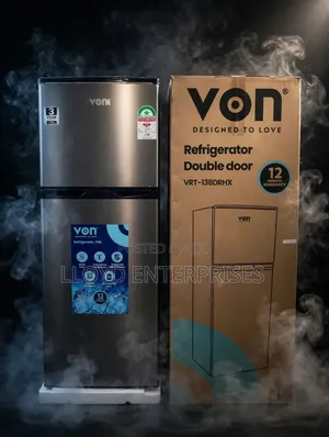 *Von 138Litres Double Door Fridge