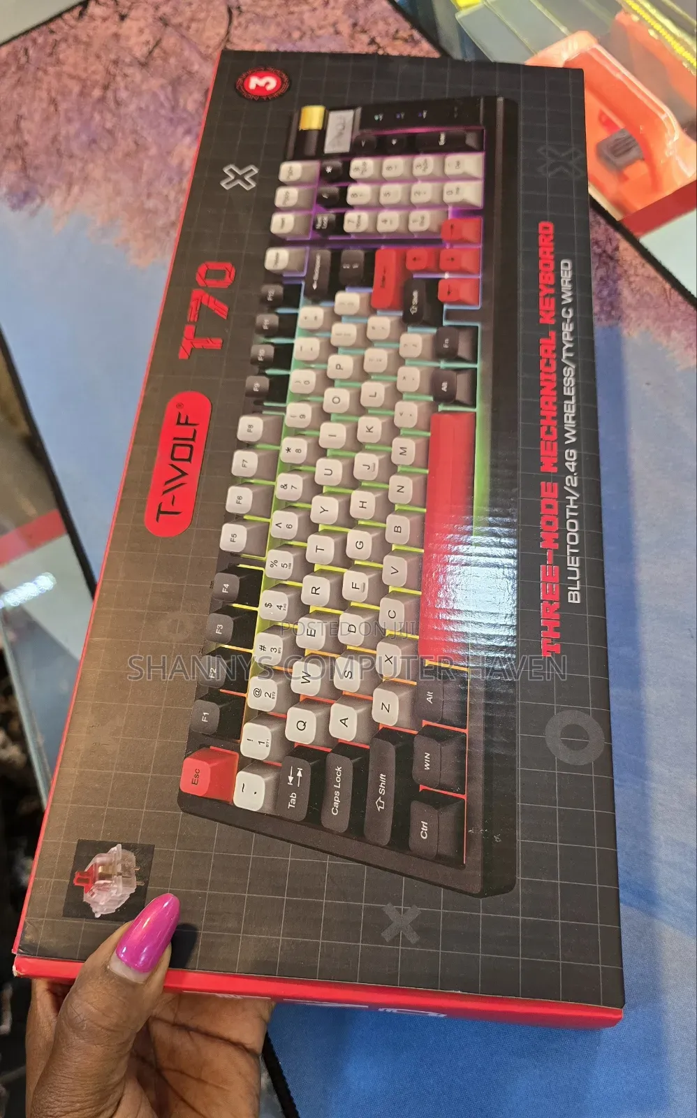 Twolf T70 Three-Mode Mechanical Gaming Keyboard