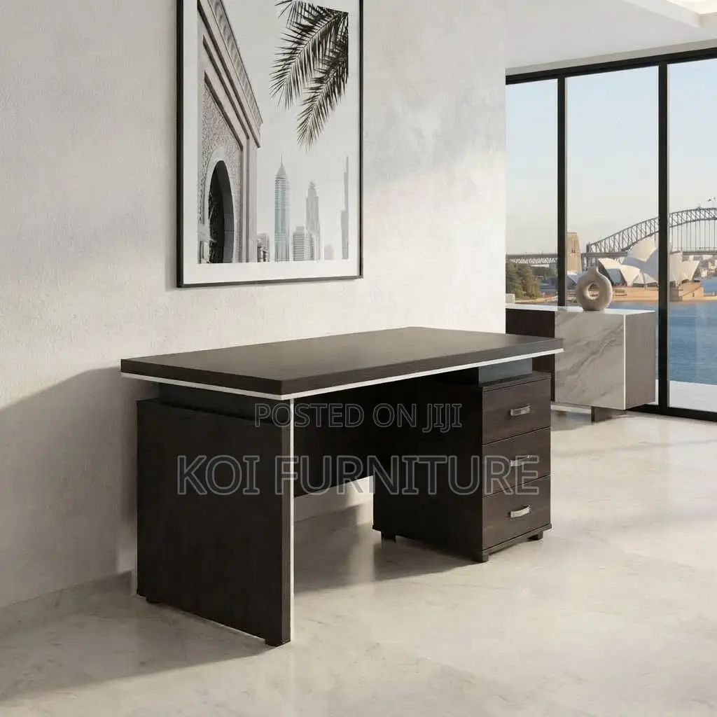 Office Desk; 1400MM Executive Desk With Stationery Drawers