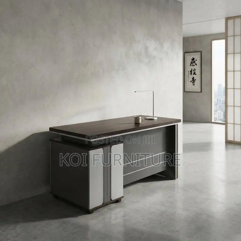 Office Desk; 1400MM Executive Desk With Stationery Drawers