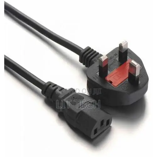 UK 3-Pin to IEC C13 Power Cable, Computer Power Cord or a Kettle Lead.