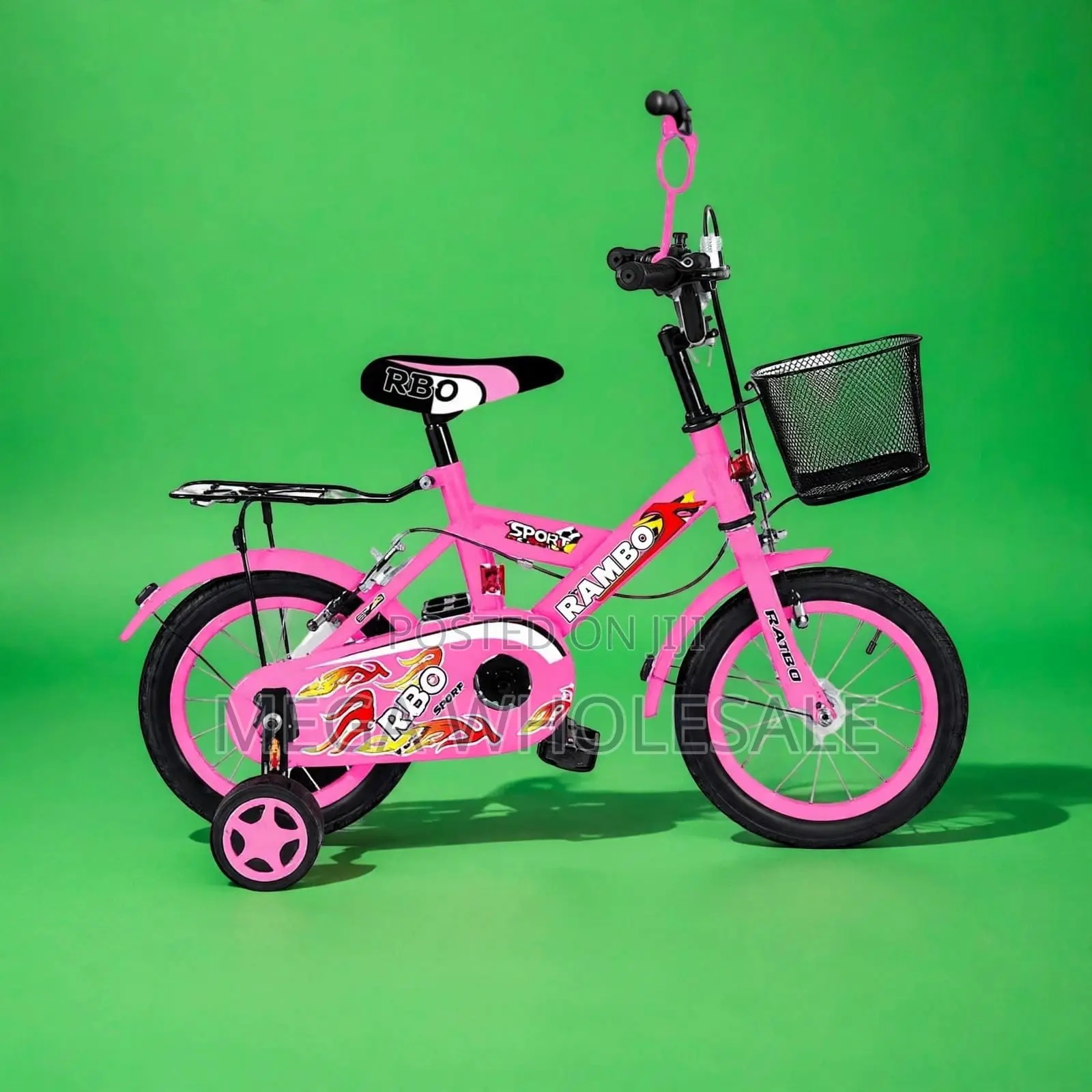 Playful 4–6 Years Size 16 Inch Color Pink Kids Bike Bicycle