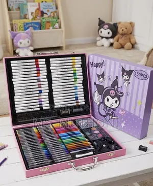 Kuromi 150-Piece Deluxe Kids Art Set (Pink / Blue / Purple )