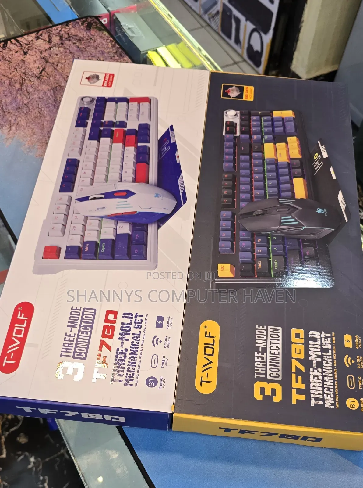 Twolf TF780 Three-Mode Mechanical Gaming Set–Keyboard + Mouse+Mousepad
