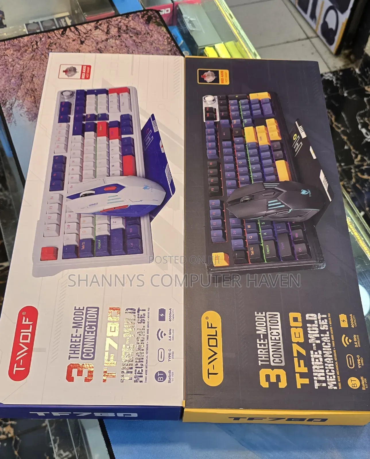 Twolf TF780 Three-Mode Mechanical Gaming Set–Keyboard + Mouse+Mousepad