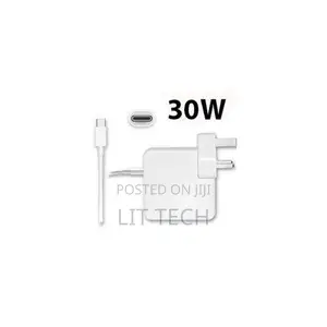 Apple 30W USB-C Power Adapter Block and a Single USB-C Port