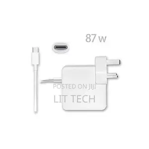 Apple 87W USB-C Power Adapter With UK Plug Head and a USB-C Cable