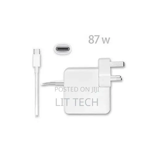 Apple 87W USB-C Power Adapter With UK Plug Head and a USB-C Cable