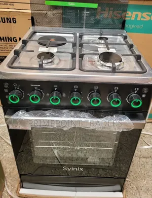 Syinix 60×60 3+1 Gas Electric Cooker – 25 Months Warranty