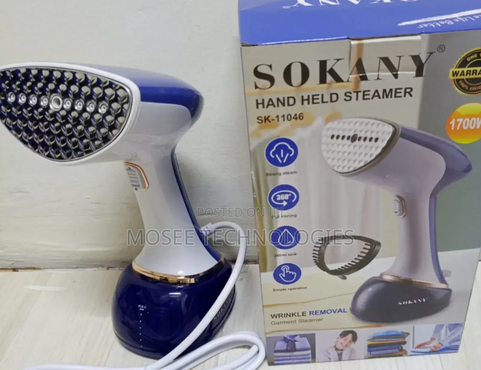 Sokany Clothes Steamer – Portable Fabric Wrinkle Remover
