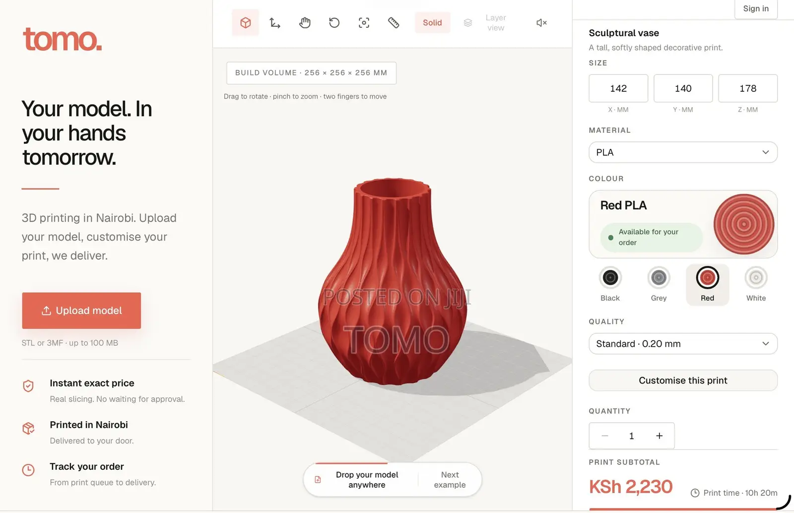 3D Printing Service Nairobi – Upload STL Get Instant Price