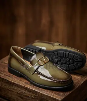 Italian VLogo Signature Brushed Leather Loafer Size 39-45