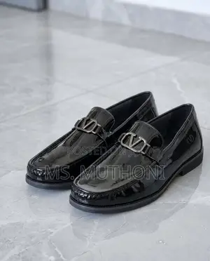 Italian VLogo Signature Brushed Leather Loafer Size 39-45