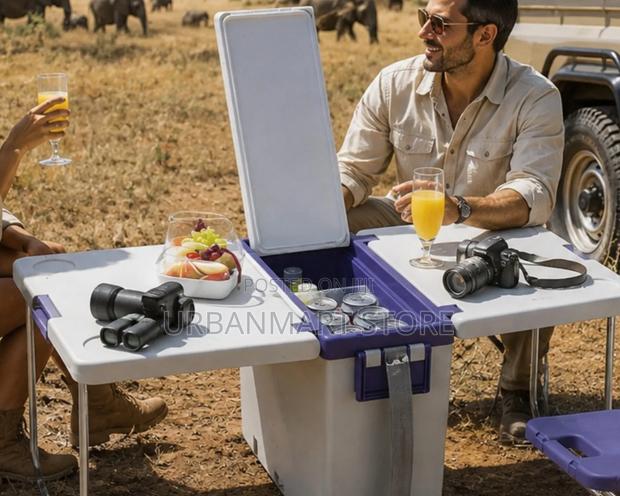 Convertible Cooler Box Camping Table - main view
