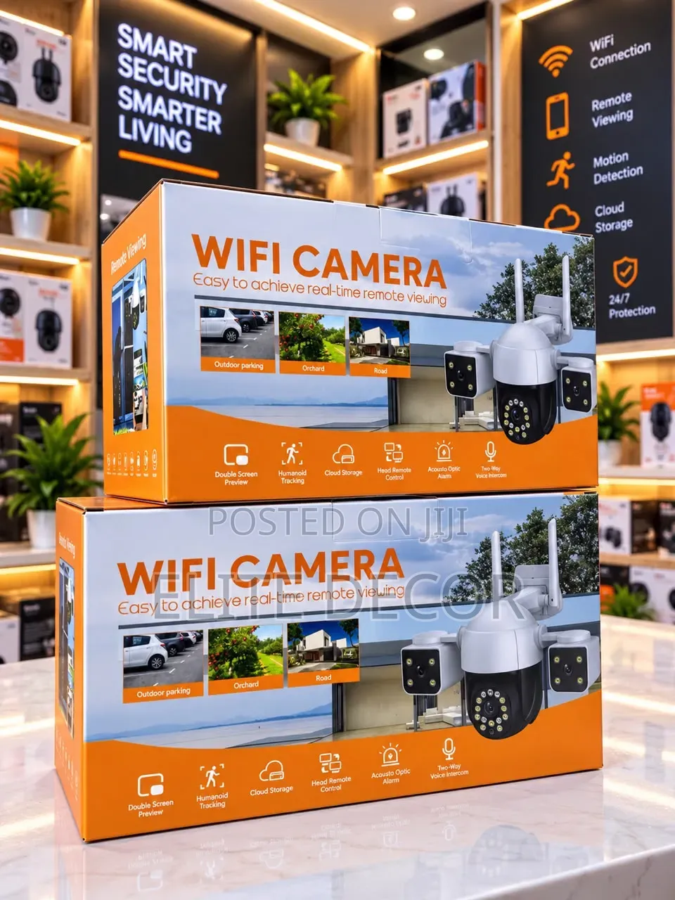 Triple-Lens WiFi PTZ Smart Security Camera – 360° AI Tracking,