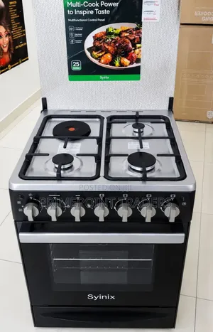 Syinix Q60gc3 – 60×60 3+1 Standing Cooker With 80l Electric Oven