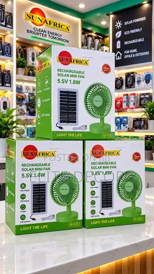 SA-7873 6-Inch Rechargeable Solar Mini Fan – USB Solar Powered