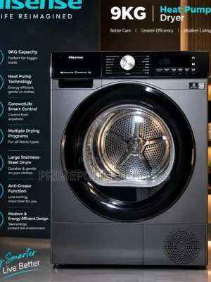Hisense 9KG Heat Pump Tumble Dryer – Gentle Care for Your Clothes