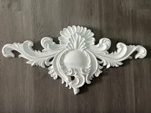 Elegant White Decorative Wall Applique | Ornamental Moulding