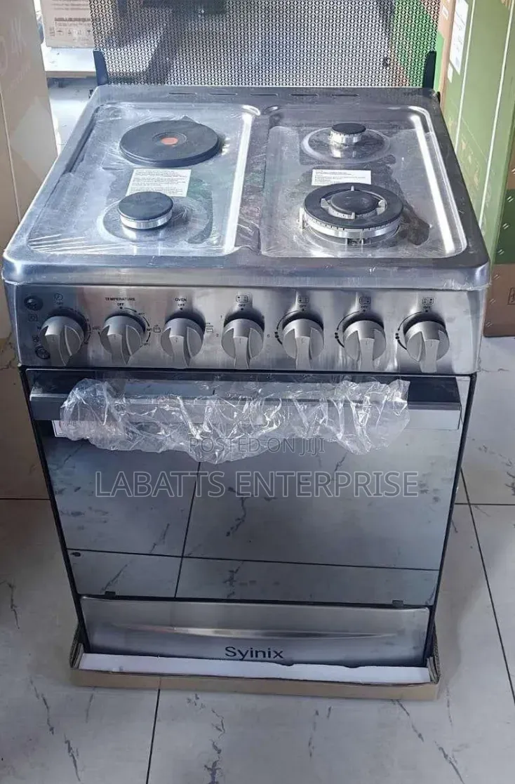 Syinix Q60GC5 60×60 3+1 Gas Cooker – Powerful Cooking