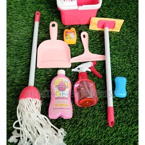 Kids Cleaning Toy Set, Mop ,Bucket Dust PSN