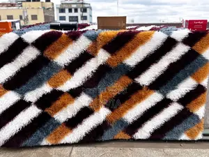 Multicolored Fluffy Carpet