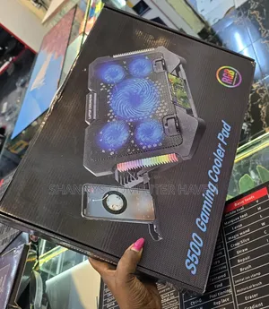 S500 Gaming Laptop Cooling Pad – 5 Fans, 10 RGB Lights