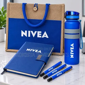 Gift Set( Jute Bags, Bottle, Notebook and Pen)