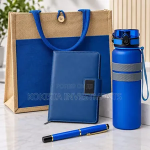 Gift Set( Jute Bags, Bottle, Notebook and Pen)