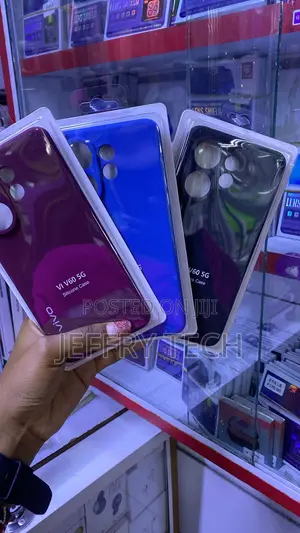 Purple Silicone Protective Phone Case Designed for the Vivo V60 5G.