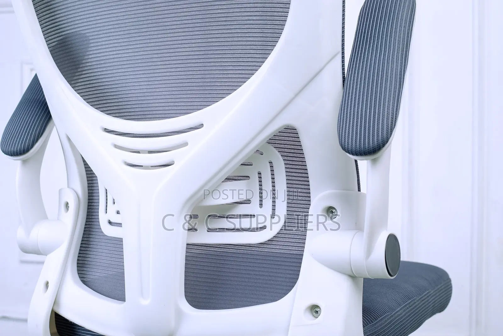White Modern Mesh Executive Chair.