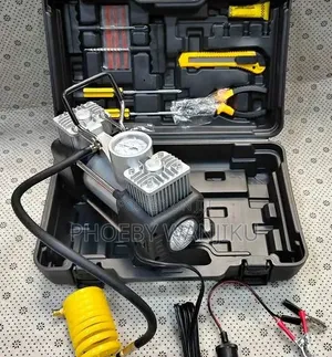 Portable 2 Cylinder Air Compressor With Tools