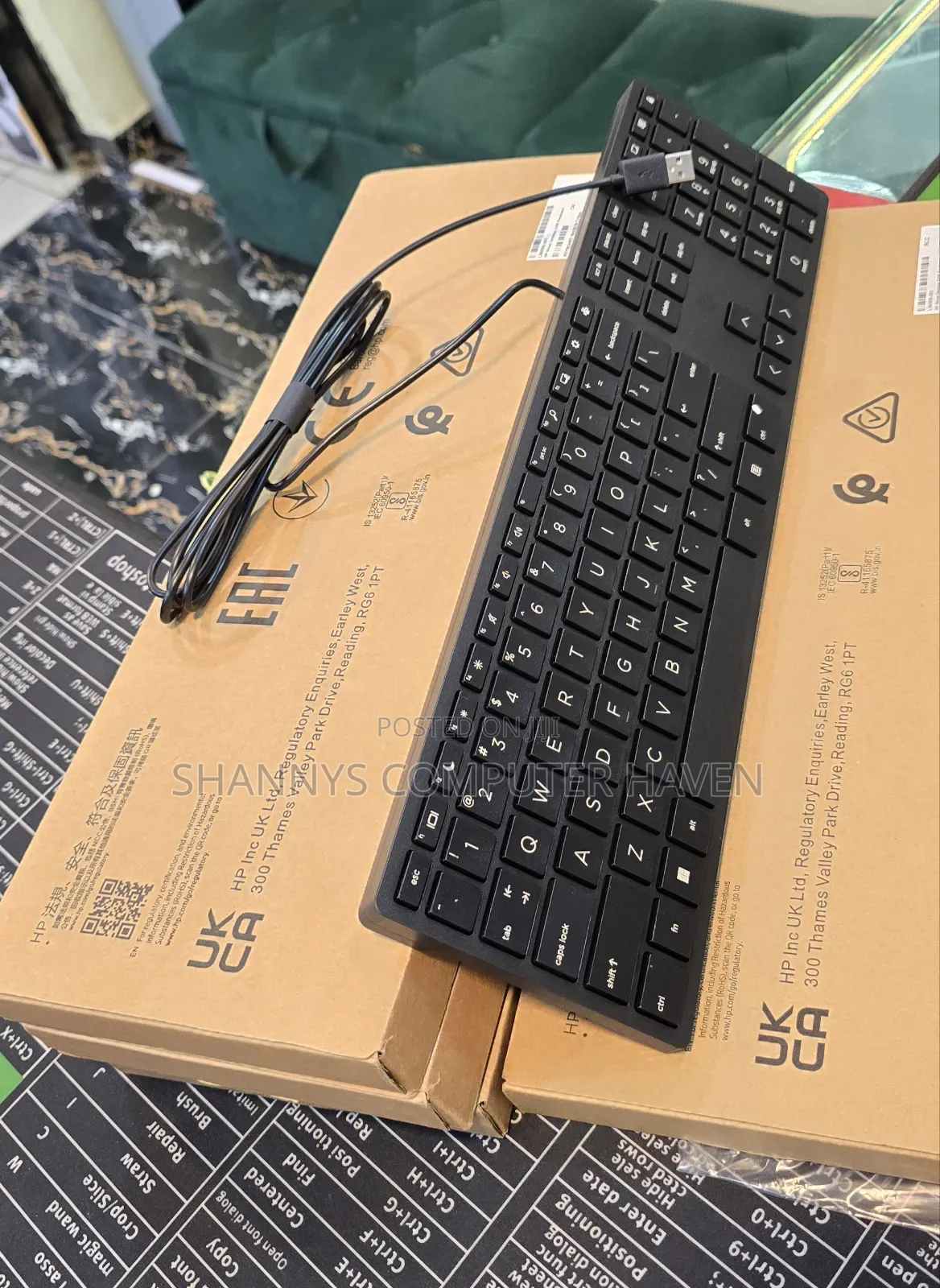 HP New Original Slim Wired Keyboard – | Stylish, Comfortable