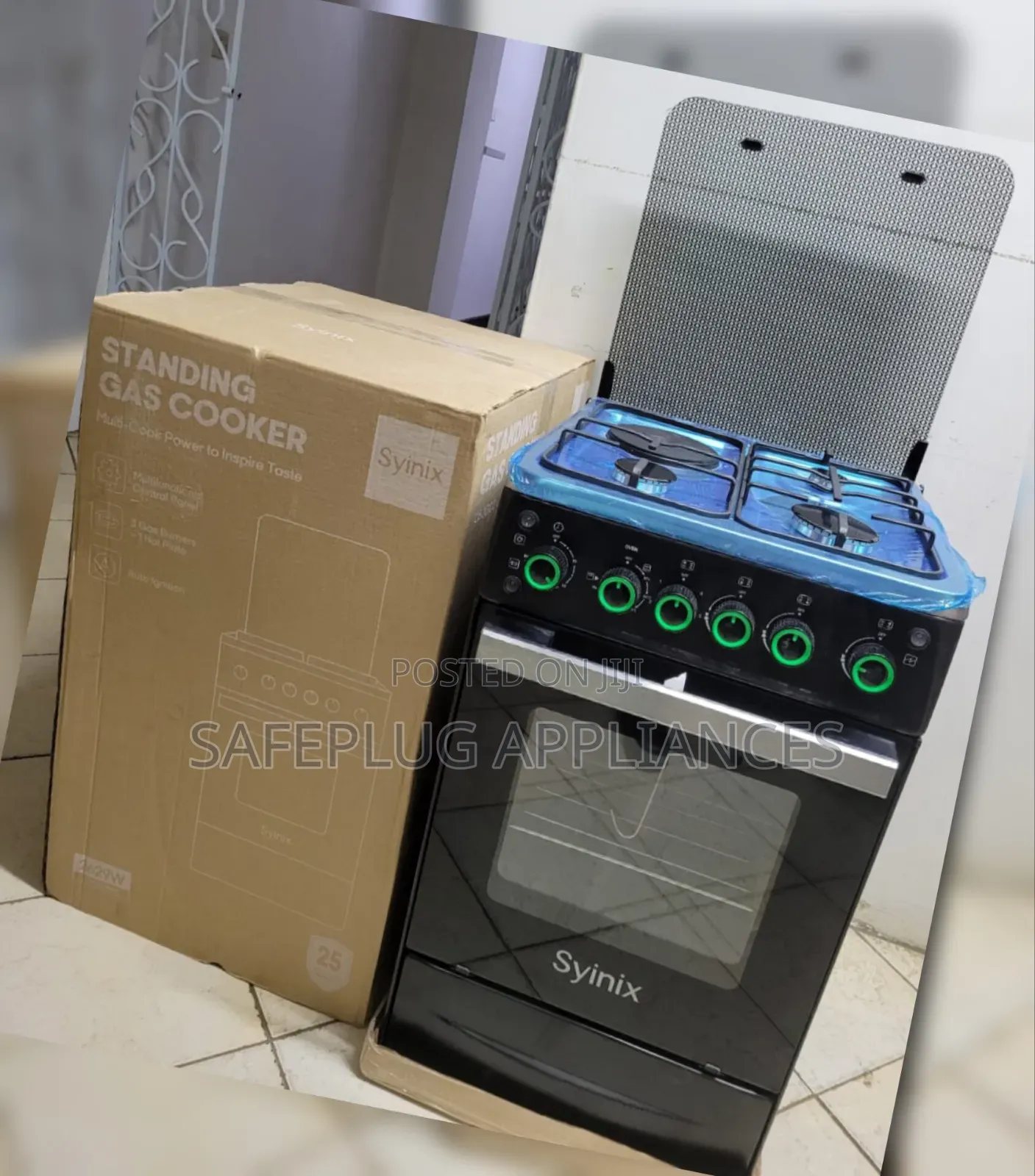 Syinix 50×50 Gas Electric Cooker With Grill and Rotisserie