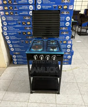 Electromate 3+1 Standing Cooker With Shelves - Pt