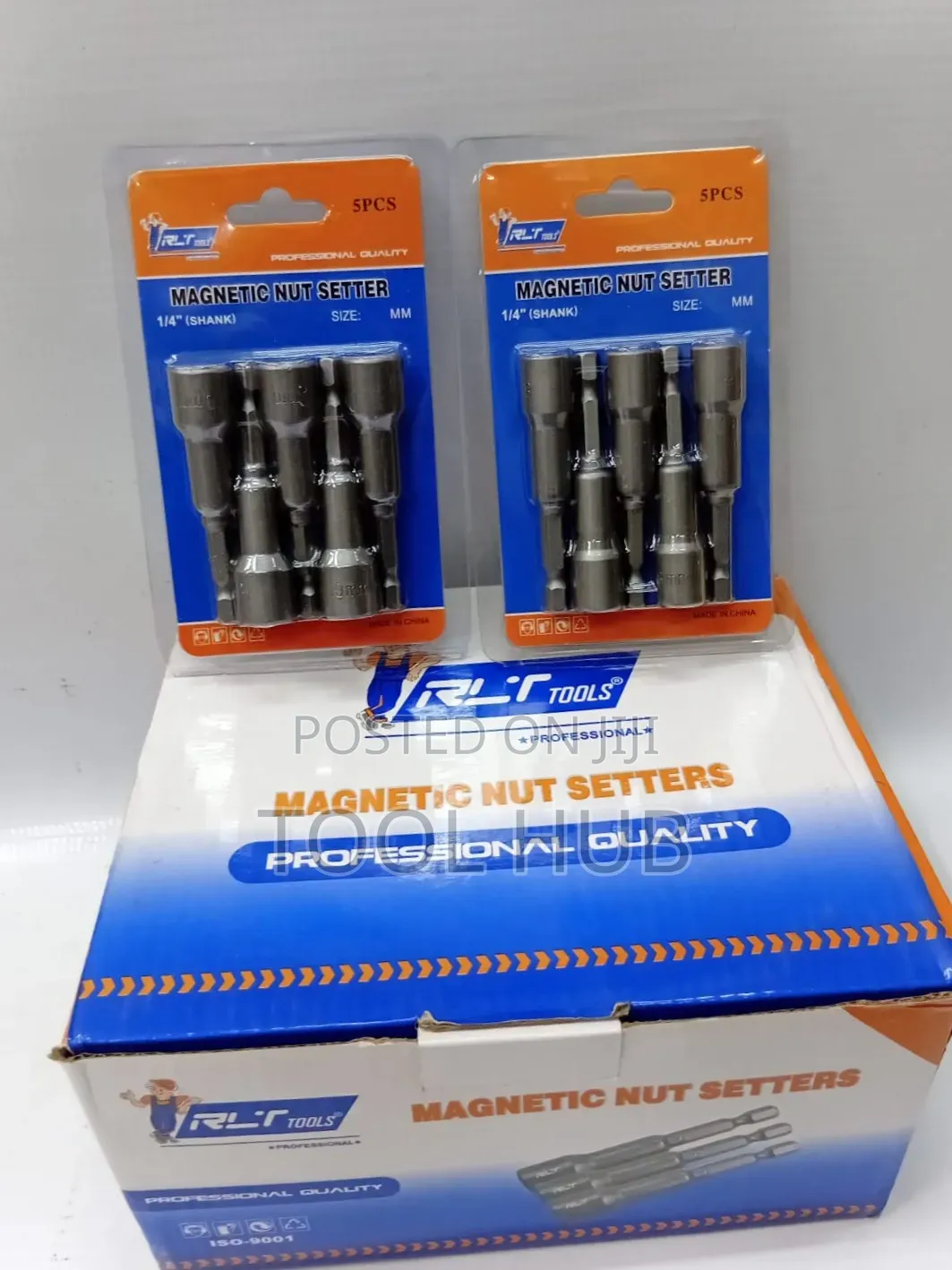 RLT Tools Professional Quality 5-Piece Magnetic Nut Setter Set