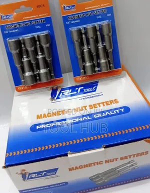 RLT Tools Professional Quality 5-Piece Magnetic Nut Setter Set
