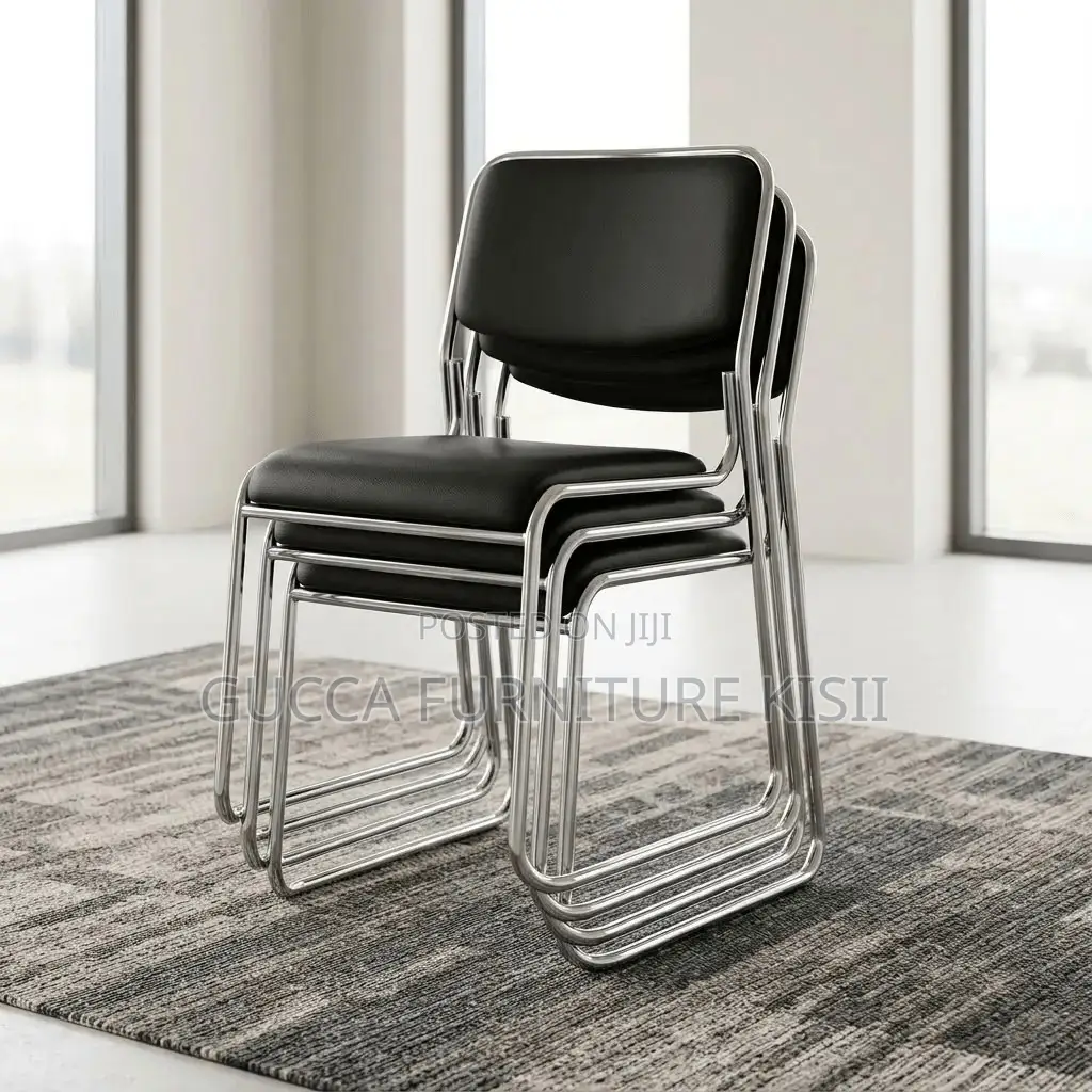 Stackable Chrome Based Conference Chairs
