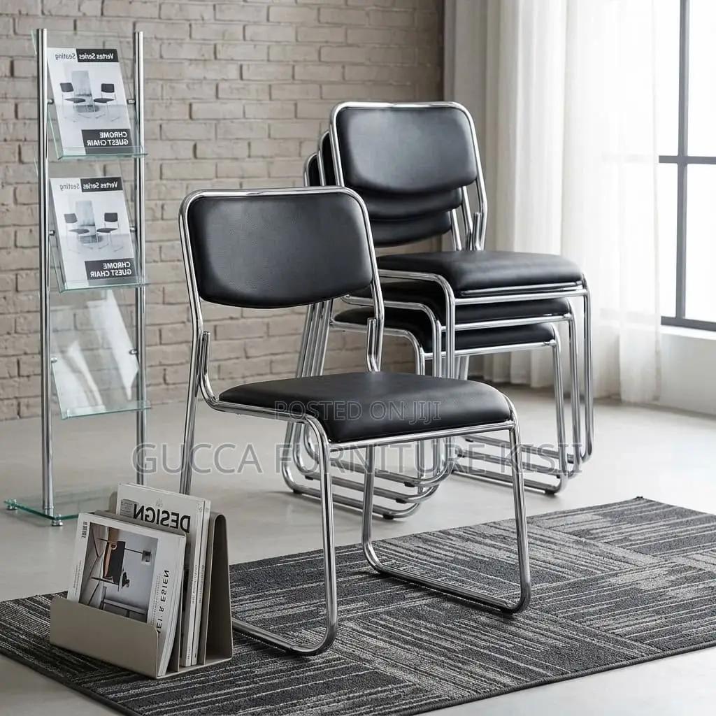 Stackable Chrome Based Conference Chairs