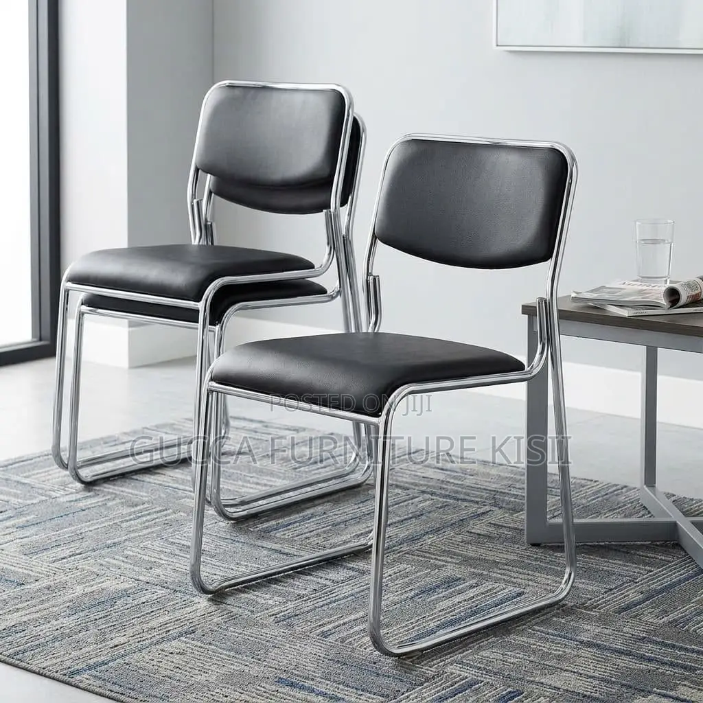 Stackable Chrome Based Conference Chairs