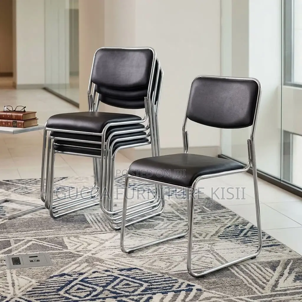 Stackable Chrome Based Conference Chairs