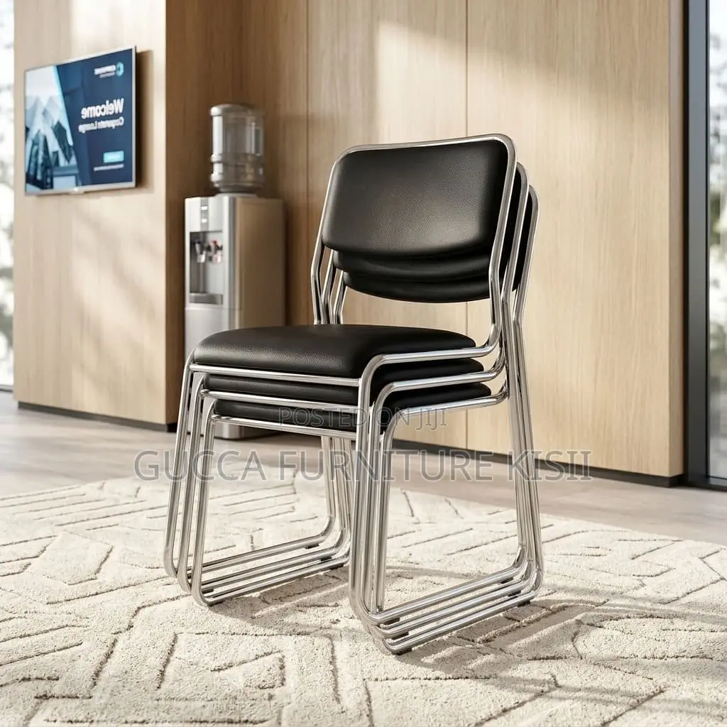 Stackable Chrome Based Conference Chairs