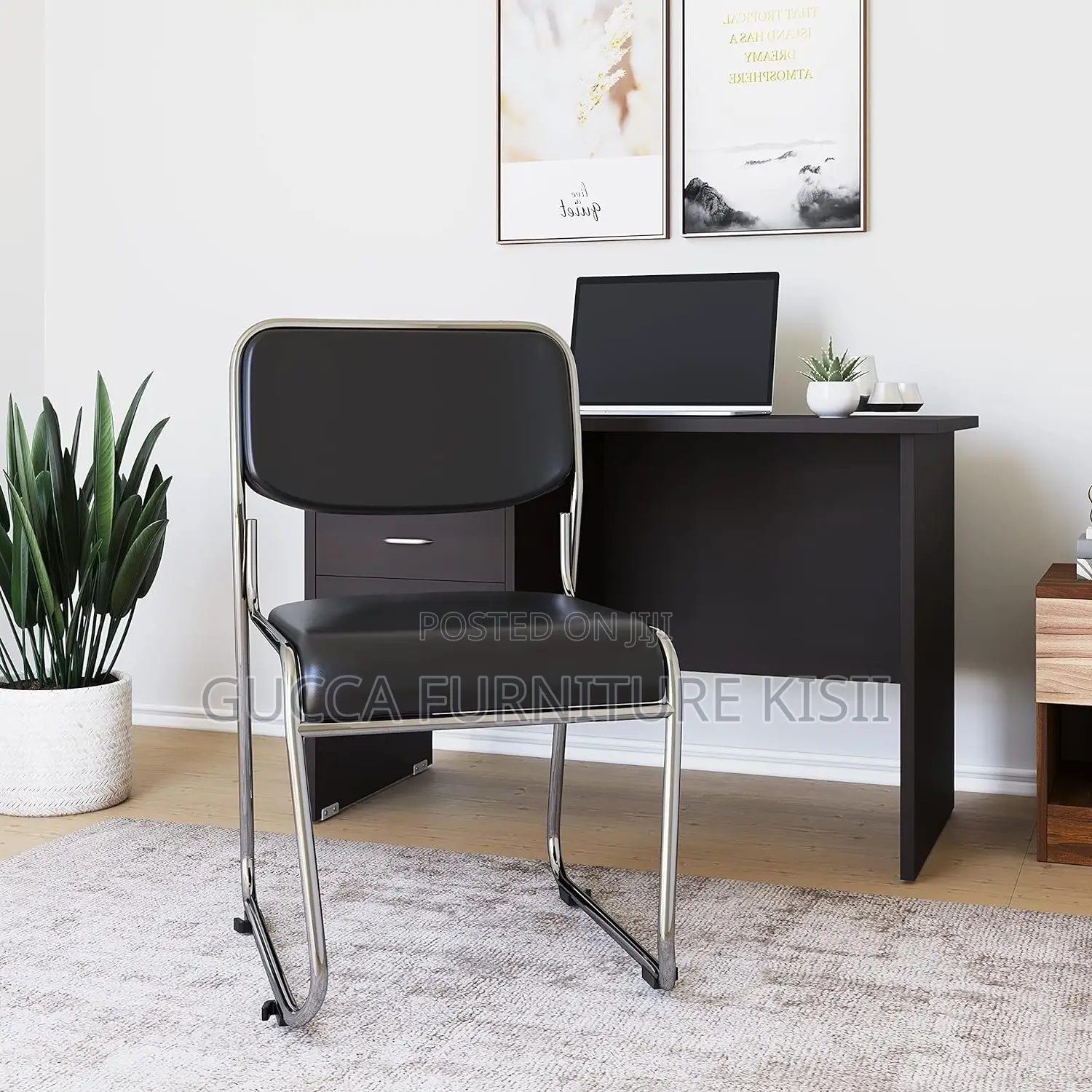 Stackable Chrome Based Conference Chairs