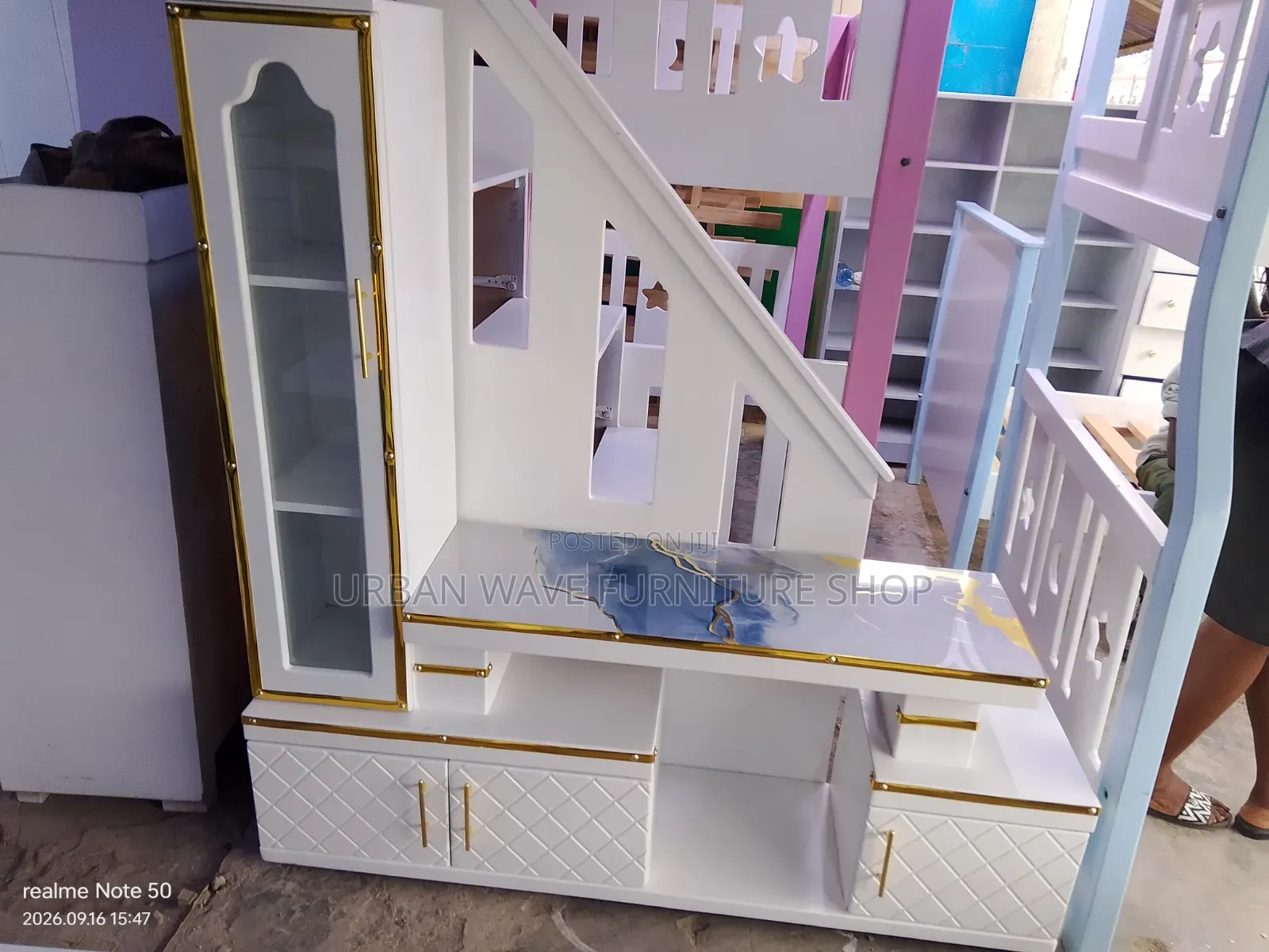 L Shaped TV Cabinet