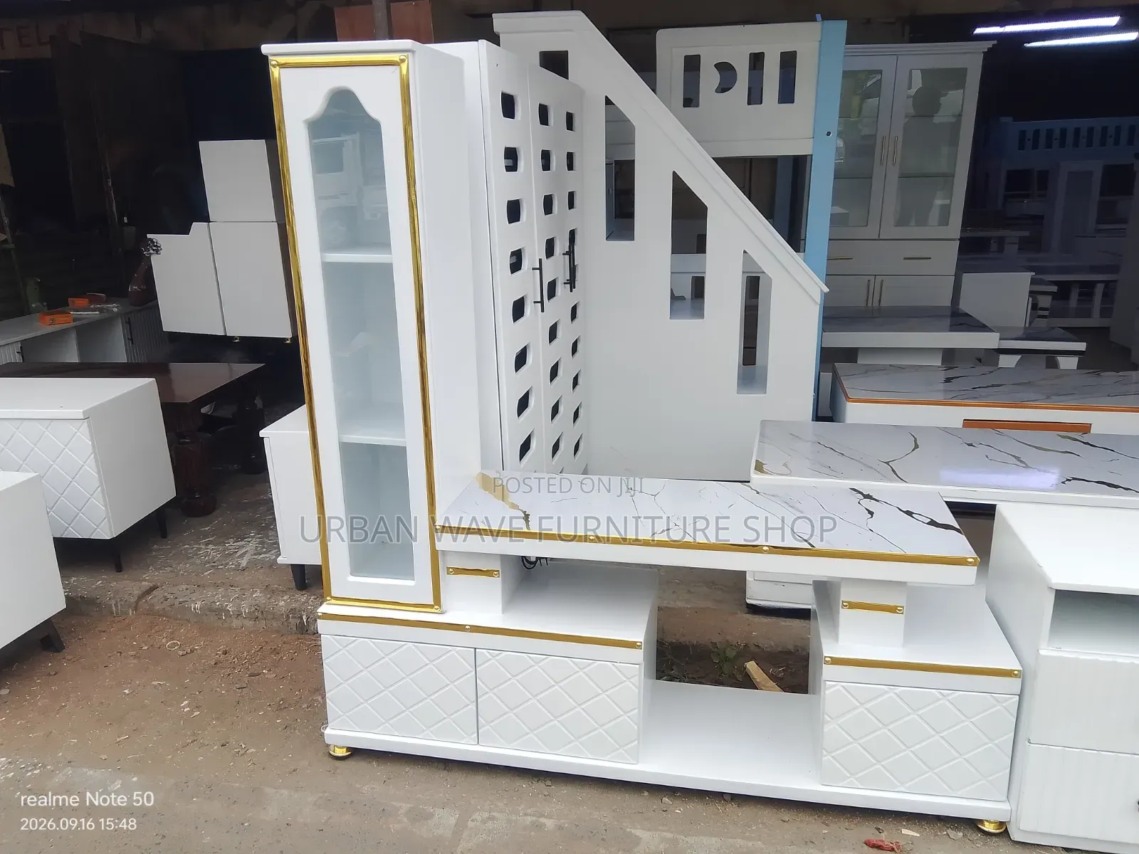 L Shaped TV Cabinet