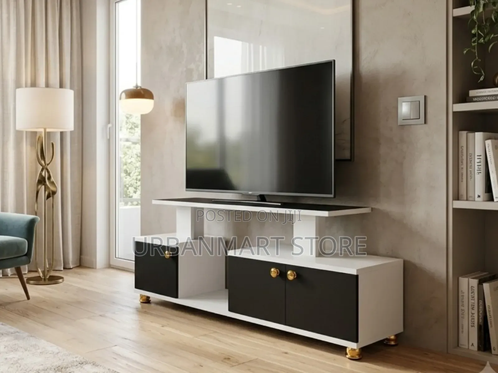 Istanbul TV Stand With LED Lights 4.5 Feet